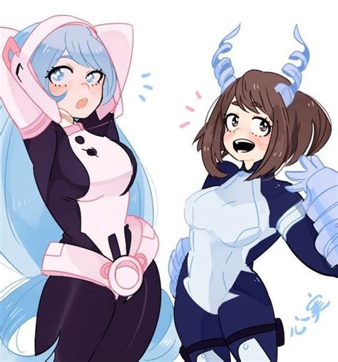 Nejire Hado & Ochako Uraraka [My Hero Academia] (Afrobull).